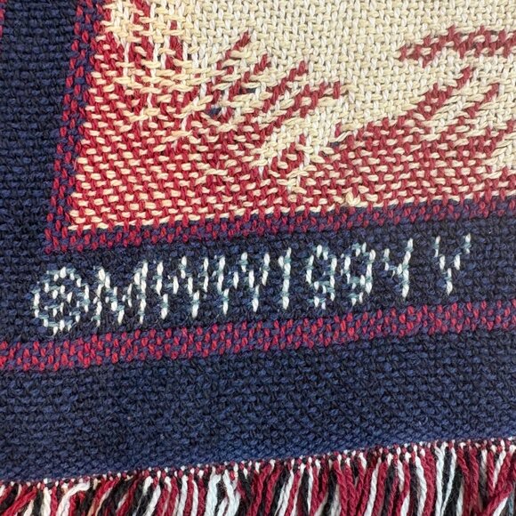 Vintage Noahs Ark Tapestry Blanket ‘And they came two by two’ 1994 fringed - Picture 2 of 9